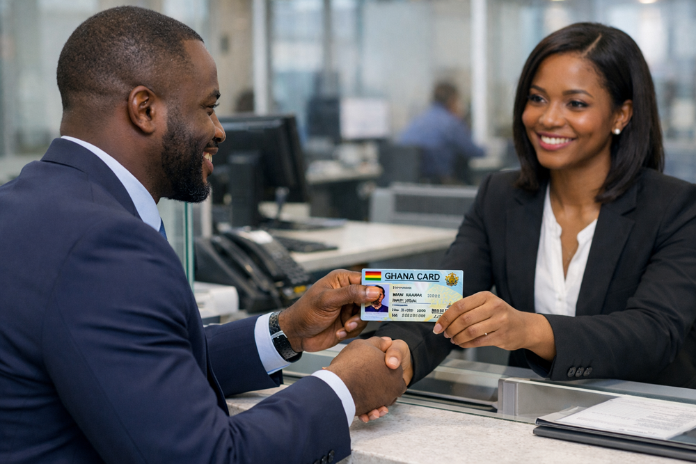 Revised Ghana Card Notice For Financial Transactions